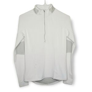 Athleta popover jacket white slim fit reflective XS